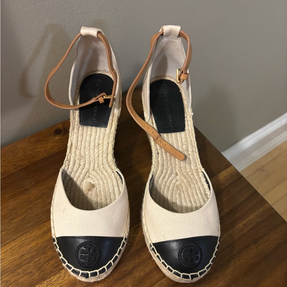 Tory Burch Colour Block Espadrille Wedges